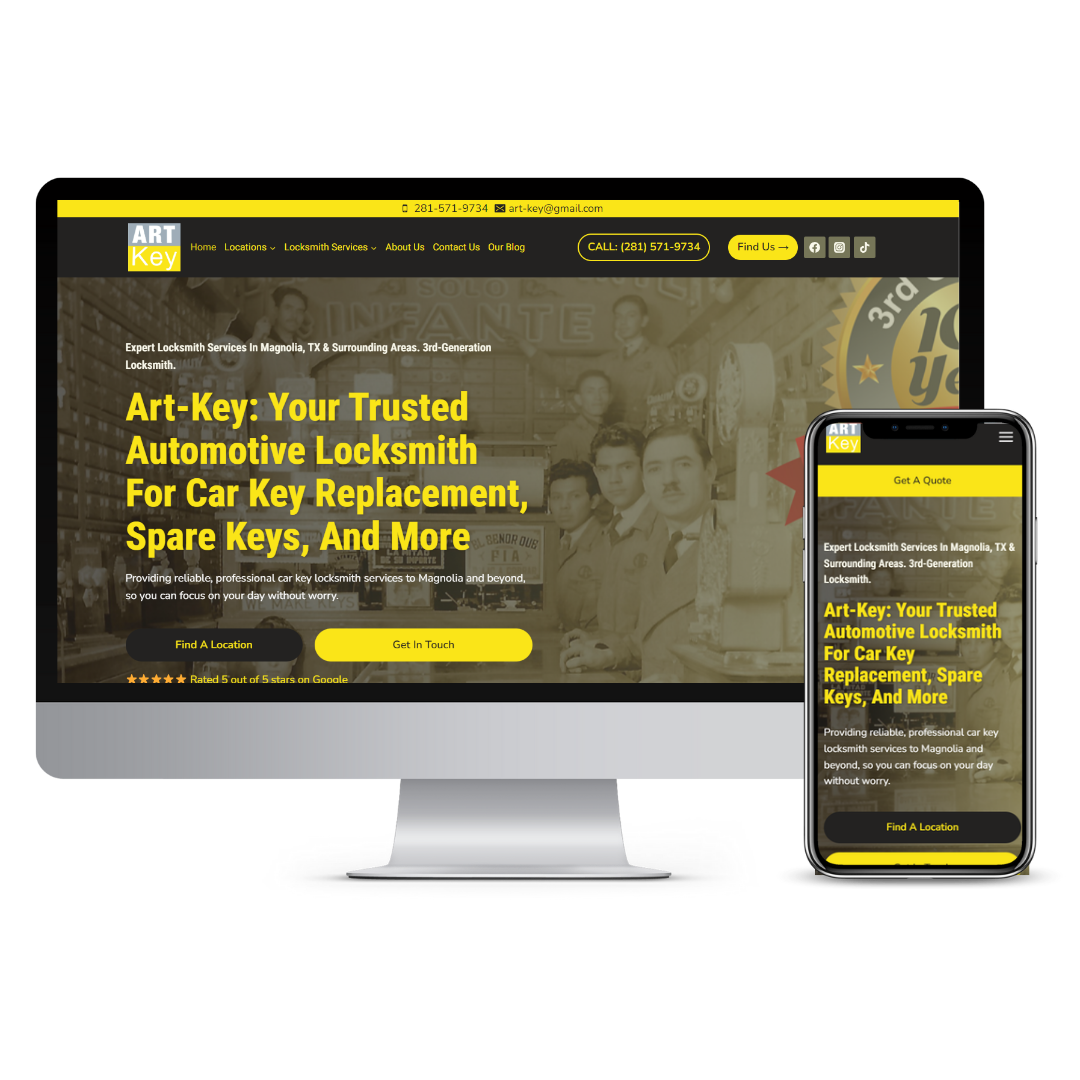 Art-Key website mockup