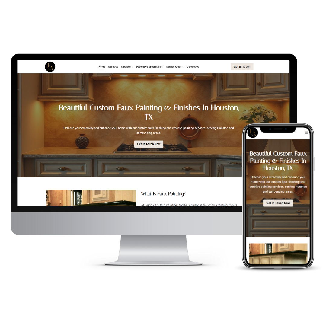 Fargos Art website mockup