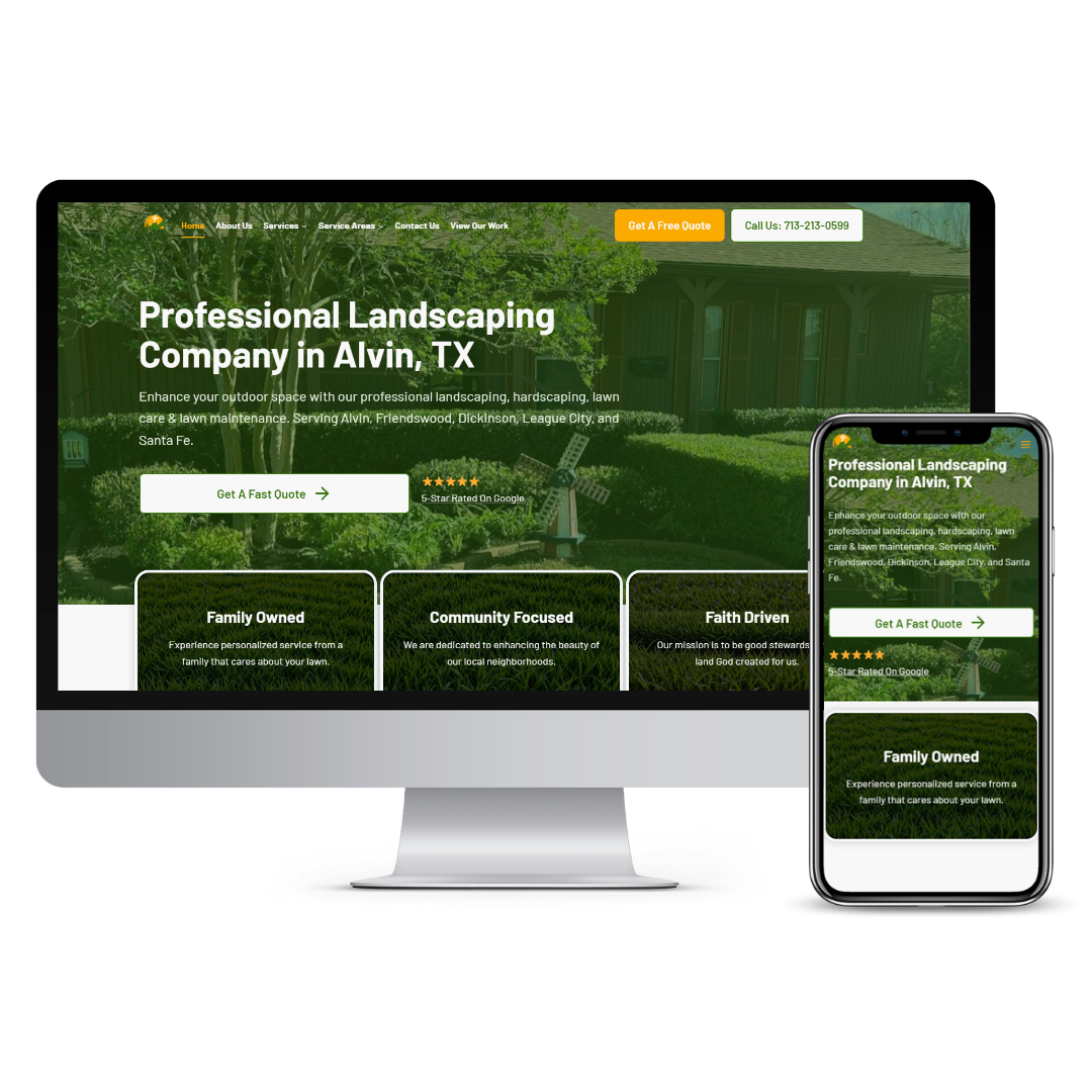 Good Stewards Lawn Company website mockup