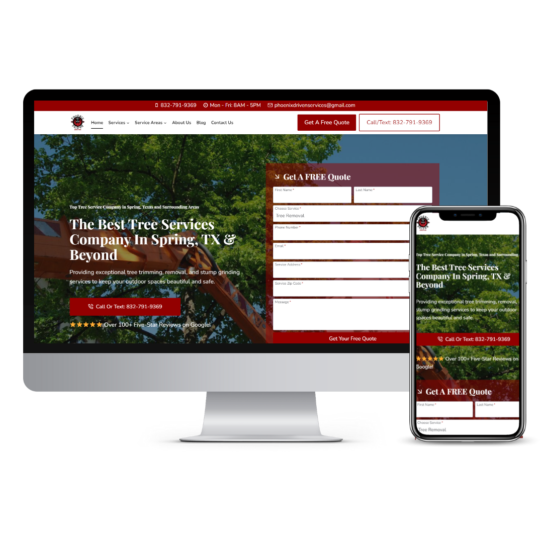 Phoenix Driven Services website mockup