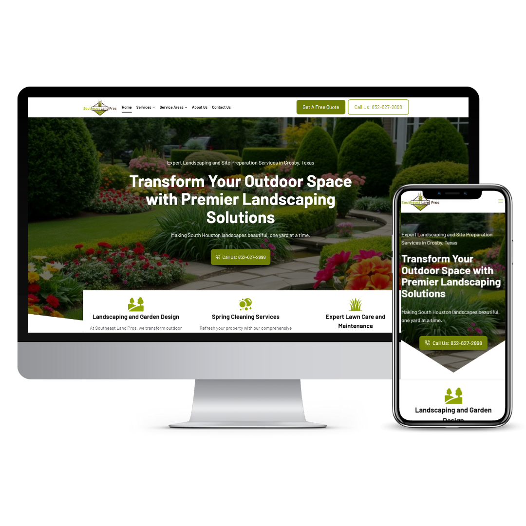 Southeast Land Pros website mockup