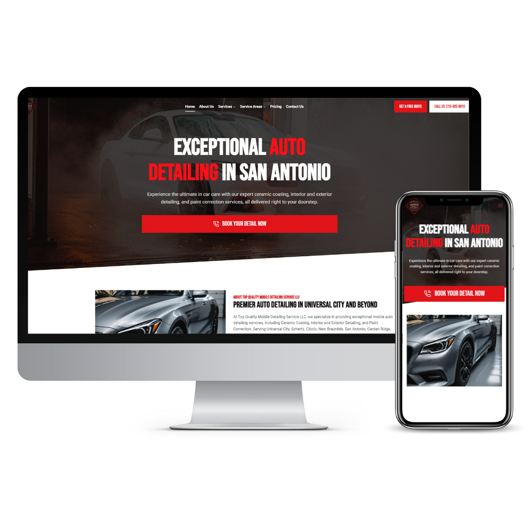 Top Quality Mobile Detailing Service LLC website mockup